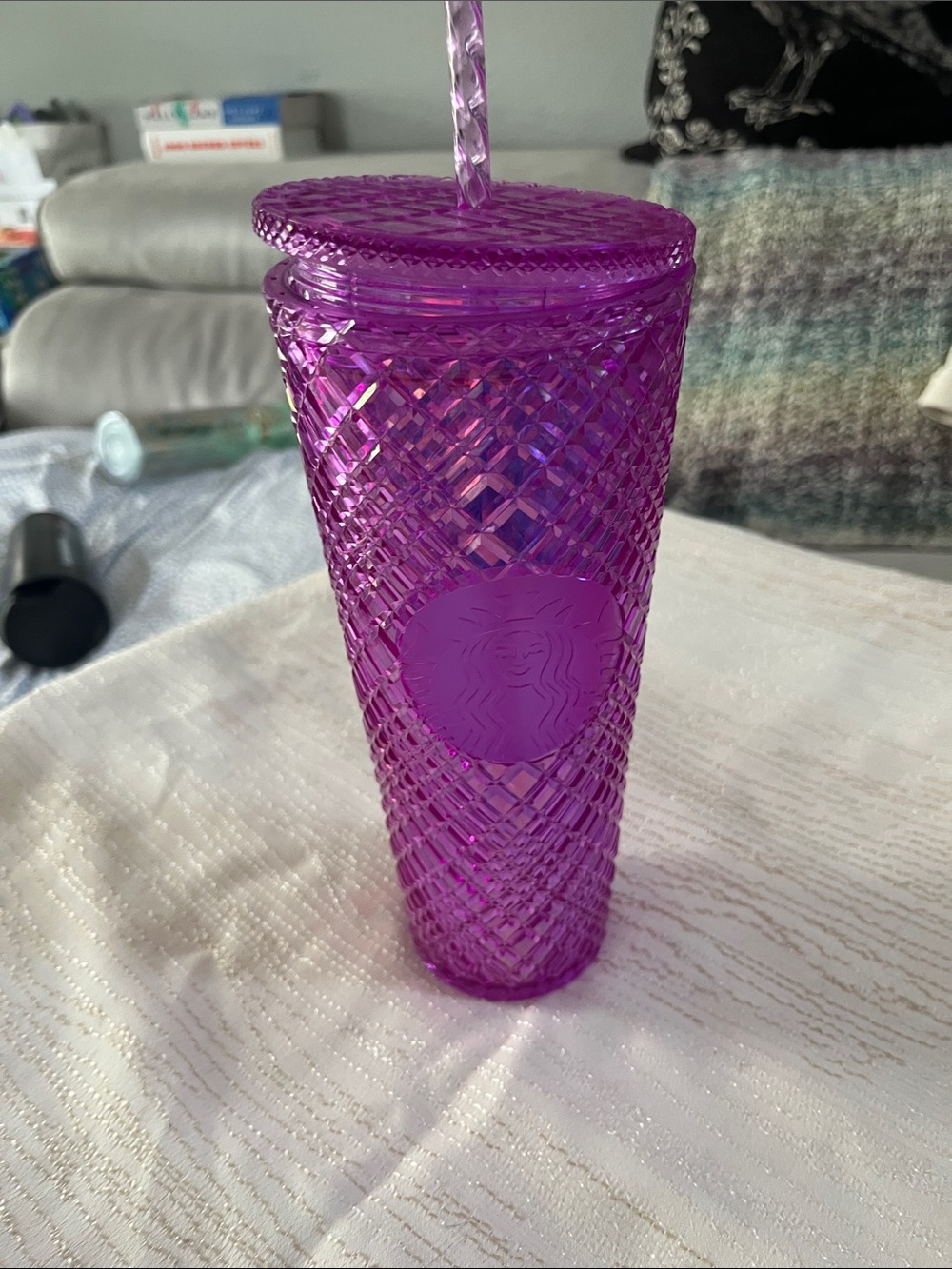 Starbucks Purple Studded Cold Cup with Straw
